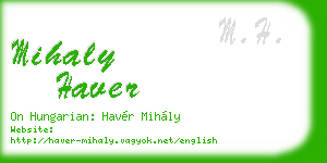 mihaly haver business card