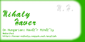 mihaly haver business card